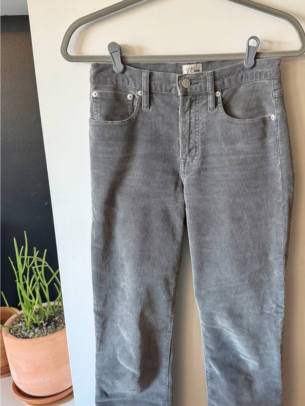 J. Crew Vintage Slim Straight Corduroy Pants in Slate Gray